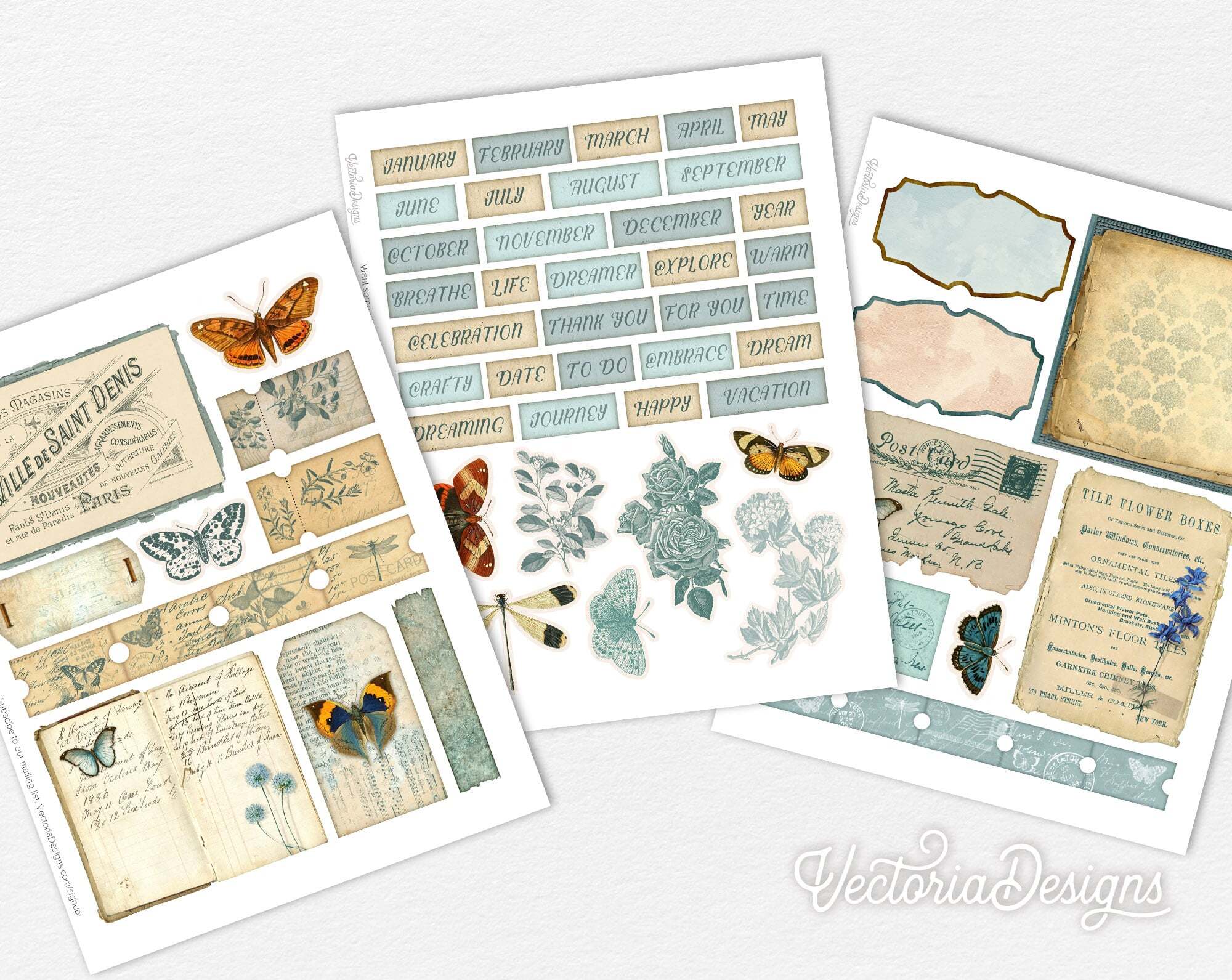 Teal Memories Crafting Printables Kit